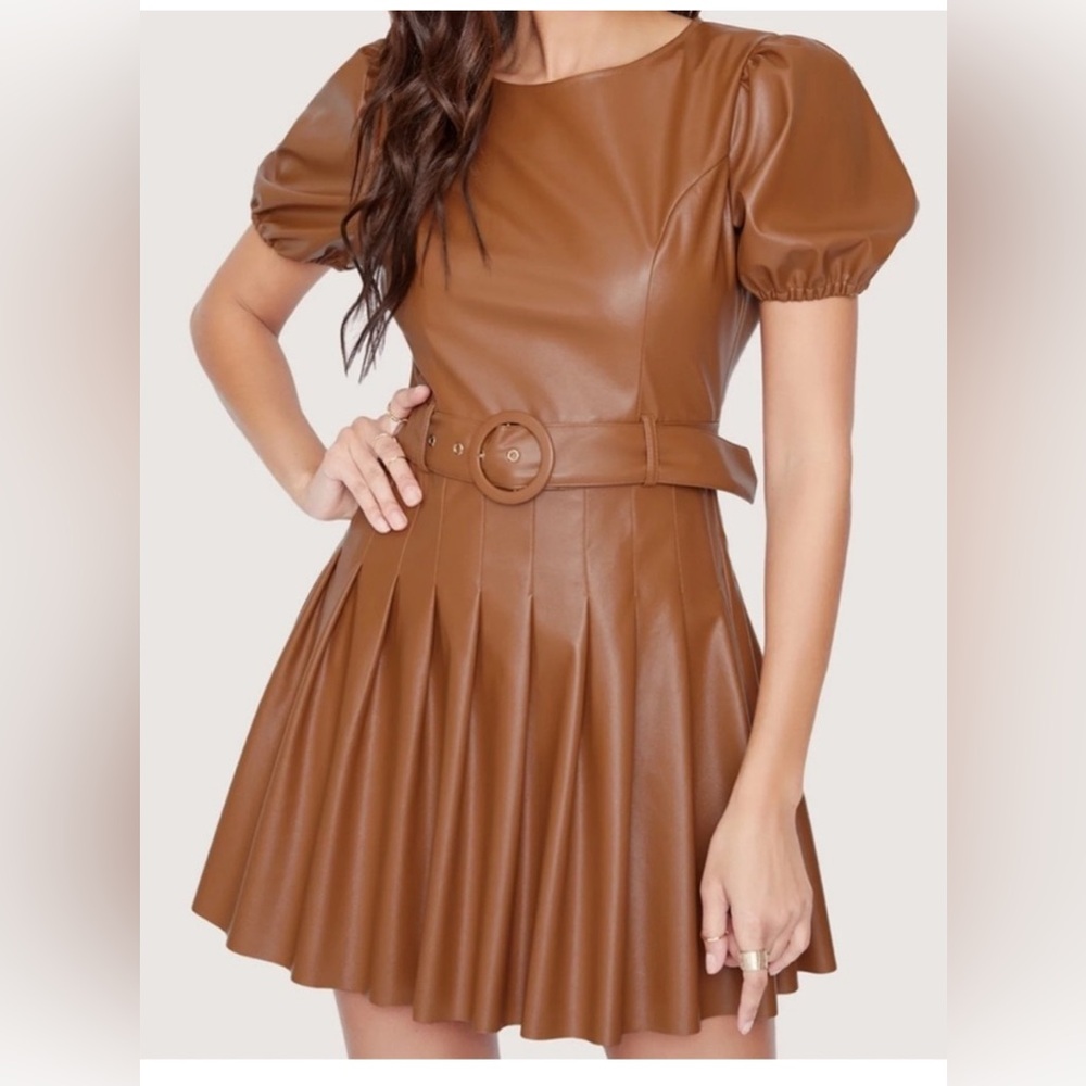 Lost + Wander Faux Leather Dress